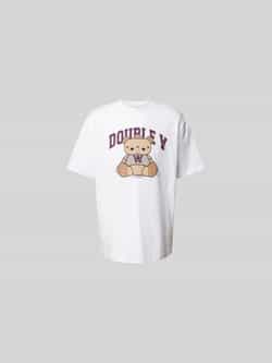 Wood T-shirt met labelprint