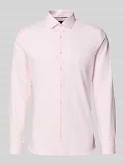Super slim fit business-overhemd modern kent uni twill