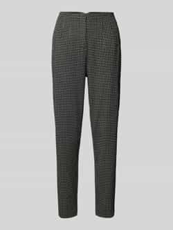 Ichi Tapered fit stoffen broek met pied-de-poule-motief