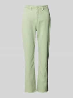 Opus Tapered fit jeans met open zoom model 'Eboni'