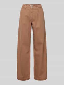 Jake*s Casual Wide leg bandplooibroek met steekzakken