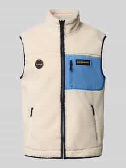 Napapijri Gilet met labelpatch model 'YUPIK'