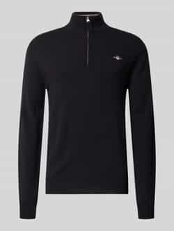 Gant Regular fit pullover in gebreide look van zuiver lamswol