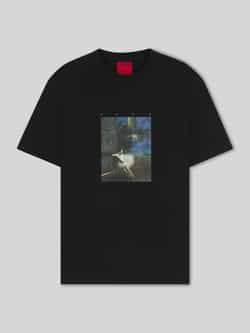HUGO Regular fit T-shirt van puur katoen