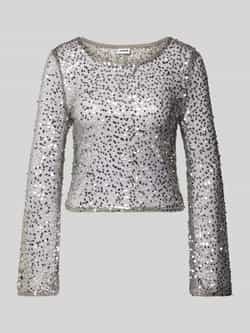 Noisy May Slim fit blouse met pailletten model 'PAILA'