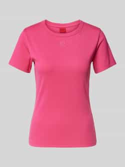 HUGO T-shirt met labelstitching model 'Deloris'