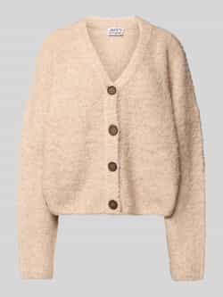 JAKE*S STUDIO WOMAN Gebreid jack in bouclélook met V-hals