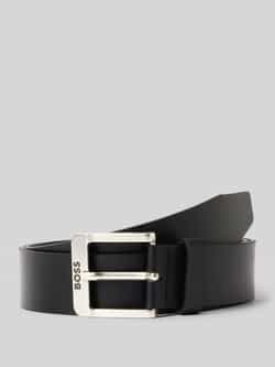 Hugo Boss Heren Leren Riem Lente Zomer Collectie Black Heren