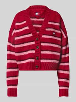 TOMMY JEANS Vest TJW BADGE STRIPE FLUFF CARDI EXT