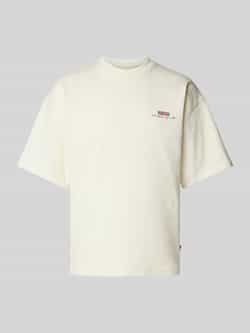 WOODBIRD T-shirt met labelstitching model 'Beam Culture'