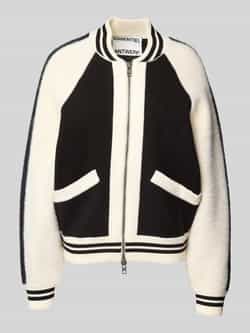 Essentiel Antwerp Regular fit collegejack van materiaalmix model 'IDOL'