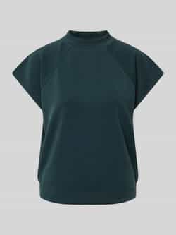 Opus Sweatshirt met geribde ronde hals model 'Gibbi'