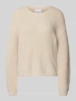 Comma Oversized gebreide pullover met ribboorden