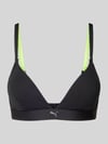 PUMA Biustonosz typu bralette w trójkątnym kształcie z regulowanymi ramiączkami Czarny