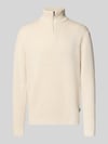 JACK & JONES Premium Schipperstrui met labeldetail, model 'MILANO' Offwhite gemêleerd