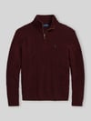 Polo Ralph Lauren Regular Fit Troyer aus Woll-Kaschmir-Mix Bordeaux
