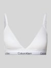Calvin Klein Underwear Triangelbeha met logo in band en spaghettibandjes Wit