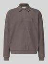 REVIEW Sweatshirt mit Polokragen Dunkelgrau