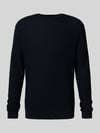 Emporio Armani Strickpullover mit gerippten Abschlüssen Marine
