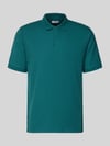 JACK & JONES Regular Fit Poloshirt mit Strukturmuster Modell 'AUSTIN' Petrol