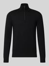 JOOP! COLLECTION Modern Fit Troyer aus reiner Schurwolle Modell 'Dario' Black