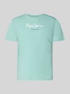 Pepe Jeans Regular Fit T-Shirt aus reiner Baumwolle Modell 'EGGO' Aqua