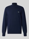 Lacoste Regular Fit Pullover aus reiner Baumwolle Dunkelblau