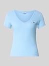 Tommy Jeans t-shirt o kroju slim fit z mieszanki bawełny Jasnoniebieski