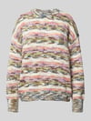 Jake*s Casual Strickpullover mit gerippten Abschlüssen Schilf
