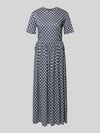 Weekend Max Mara Tailliertes Freizeitkleid aus reiner Baumwolle Modell 'FASCINO' Dunkelblau