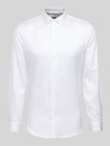 Jake*s Slim Fit Businesshemd aus Satin Weiss