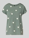 VERO MODA T-shirt w kroju relaxed fit z mieszanki lyocellu Model 'AVA' Trzcinowy