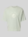 Selected Relaxed Fit T-Shirt aus reiner Baumwolle Modell 'BOXYNORMAN GRAPHIC' Mint