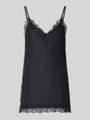 Gina Tricot Blousetop met Met kant en spaghettibandjes Zwart