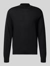 Manuel Ritz Strickpullover aus Merinowolle Black