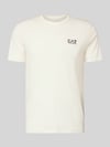 EA7 Emporio Armani T-Shirt mit Label-Print Offwhite
