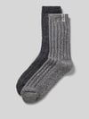 s.Oliver RED LABEL Socken mit Logo-Detail im 2er-Pack Dunkelgrau