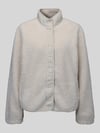 Jake*s Casual Regular Fit Sweatjacke aus Teddyfell Ecru