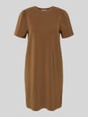 Rich & Royal T-Shirt-Kleid aus Modal-Mix mit Rundhalsausschnitt Hellbraun