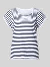 Christian Berg Woman t-shirt z wzorem w paski i okrągłym dekoltem Ciemnoniebieski
