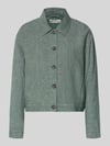 MSCH Copenhagen Jacke aus Leinen-Mix mit Kentkragen Modell 'Viana Ginia' Khaki