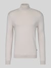 ONLY & SONS Regular Fit Rollkragenpullover aus Viskose-Mix Modell 'WYLER' Beige