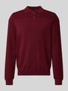 BOSS Green Koszulka polo o kroju relaxed fit z dodatkiem wełny model 'KN_Momentum-X PL' Bordowy
