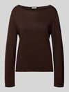 s.Oliver RED LABEL Regular Fit Pullover aus Baumwoll-Viskose-Mix Dunkelbraun