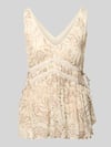 Jake*s Collection Blousetop met V-hals en met kant Ecru