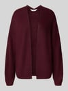 mbyM Cardigan mit gerippten Abschlüssen Bordeaux