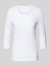 Christian Berg Woman T-shirt met 3/4-mouwen in effen design Wit