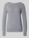 Christian Berg Woman Regular Fit Strickpullover aus Viskose-Mix mit U-Boot-Ausschnitt Silber Melange