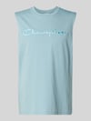 Champion Top mit Label-Stitching und Rundhalsausschnitt Aqua