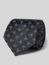 JOOP! COLLECTION Zijden stropdas in all-over look Marineblauw
